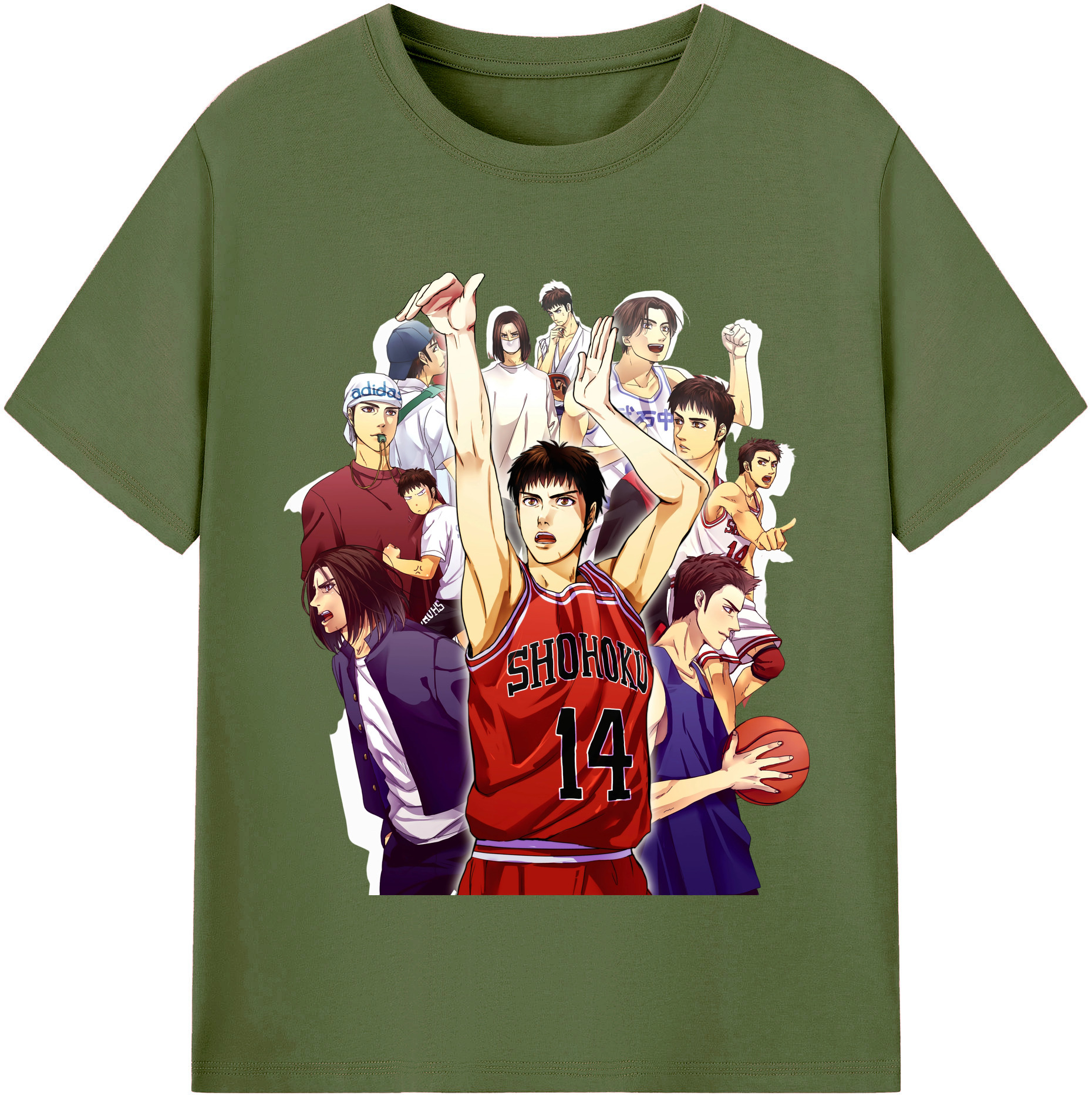 SLAM DUNK／スラムダンク 綿100％半袖Tシャツ（フロントプリント）